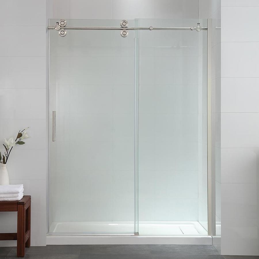 OVE Decors Sydney 78.75-in H x 58.25-in to 59.75-in W Frameless Bypass/Sliding Polished Chrome Shower Door (Clear Glass)