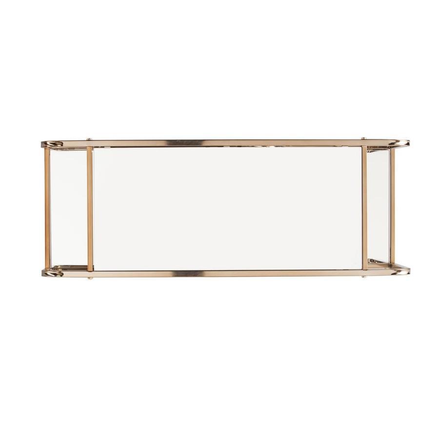 Boston Loft Furnishings Andco 36-in x 33.75-in Gold Rectangle Cart Bar