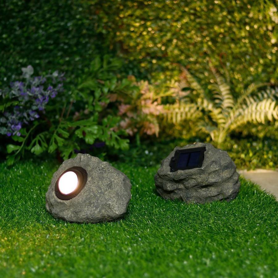 Westinghouse 2-Pack 1-Watt Gray Solar LED Path Light