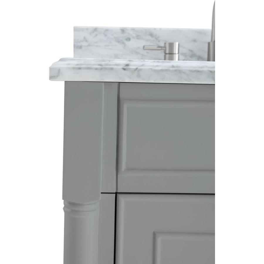 allen + roth Perrella 49-in Light Gray Single Sink Bathroom Vanity with Carrera White Natural Marble Top