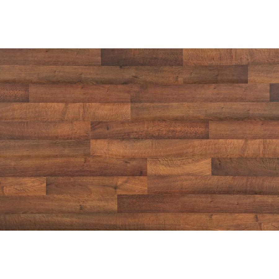 Style Selections Beringer Oak Embossed Wood Plank Laminate Flooring Sample