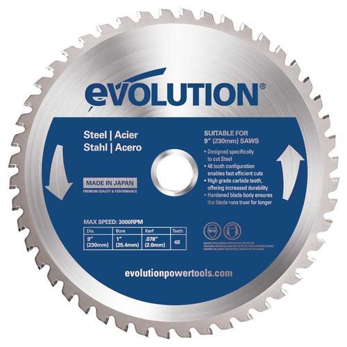 Evolution 9-in 48-Tooth Tungsten Carbide-Tipped Steel Circular Saw Blade