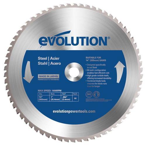 Evolution 14-in 66-Tooth Tungsten Carbide-Tipped Steel Chop Saw Blade