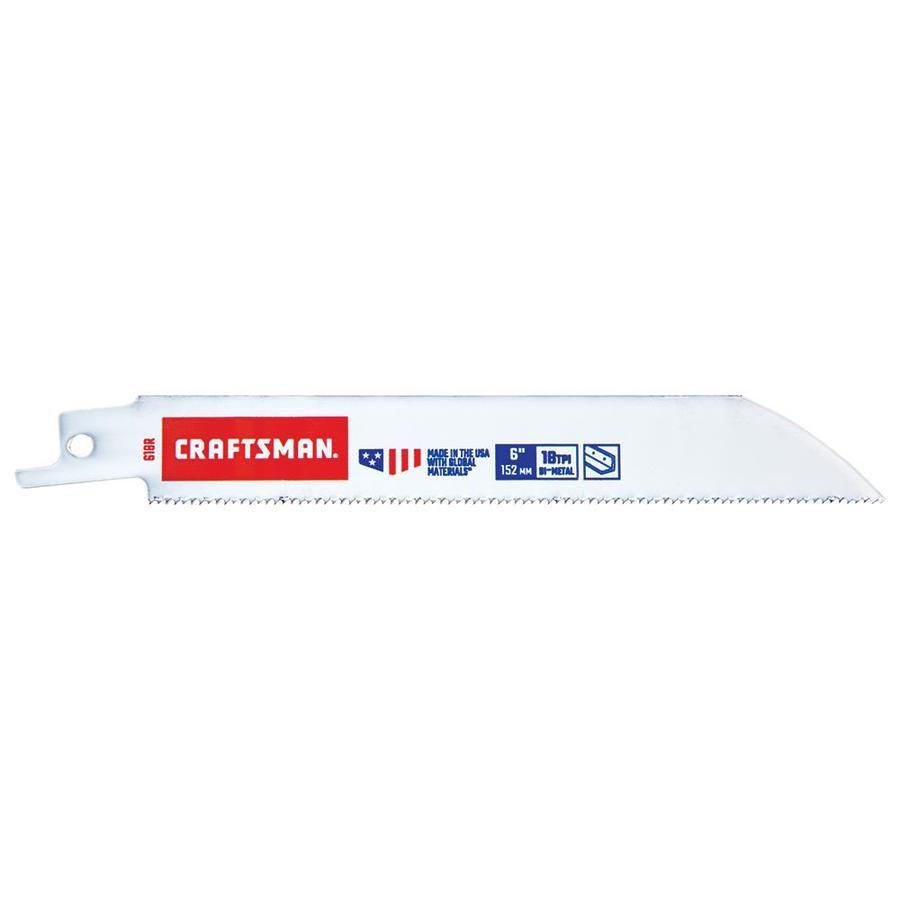 CRAFTSMAN 5-Pack 6-in 18-TPI Metal Cutting Reciprocating Saw Blade