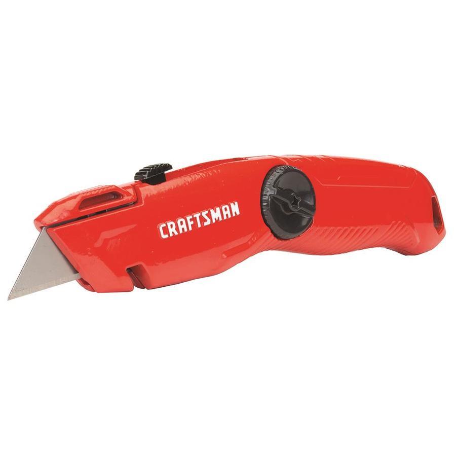 CRAFTSMAN 3/4-in 1-Blade Retractable Utility Knife with with On Tool Blade Storage