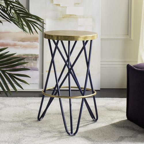 Safavieh Lorna Navy/Gold Counter Bar Stool