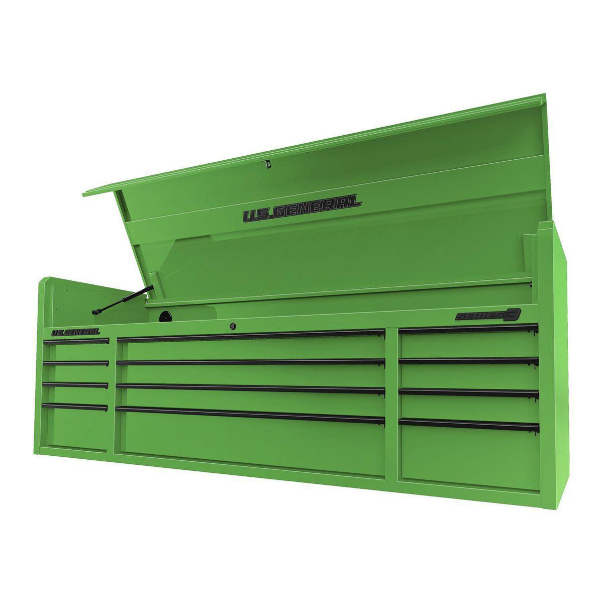 U.S. GENERAL 72 in. x 22 in. Triple Bank Top Chest, Series 3, Green