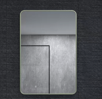 24 in. W x 36 in. H Rectangular Framed Wall Bathroom Vanity Mirror in Matte Green