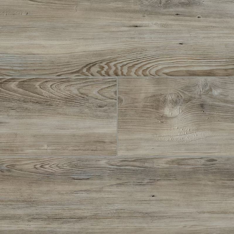 Armstrong Flooring (Sample) Assurity Light Gray Waterproof Wood Look Interlocking or Glue (Adhesive) Luxury Vinyl Plank