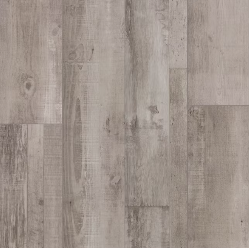 CALI Mute step Gray Ash 20-mil x 7-in W x 48-in L Waterproof Interlocking Luxury Vinyl Plank Flooring