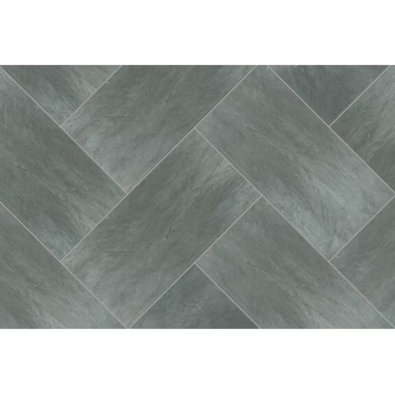 Style Selections Symphony Gray 4-mil x 12-in W x 24-in L Groutable Water Resistant Peel and Stick Luxury Vinyl Tile Flooring