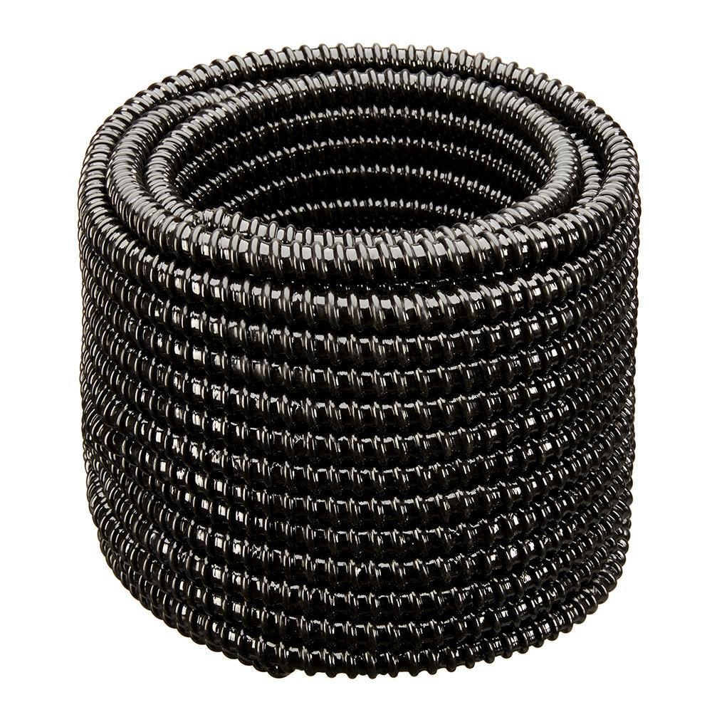 1/2 in. Dia x 100 ft. UL Sizing Black Non Kink, Corrugated, Flexible PVC Pond Tubing