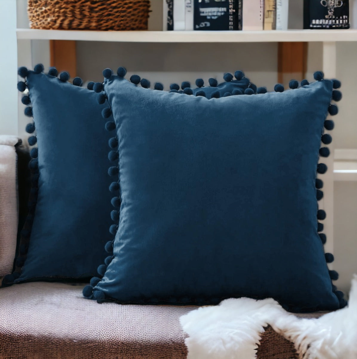 Plush Pom Pom Pillows