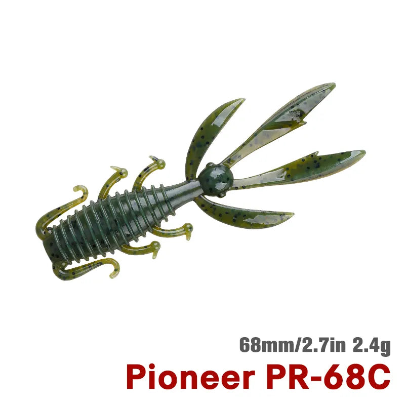 TSURINOYA 2.7in 20pcs PIONEER 68mm 2.4g Soft Worm Ajing