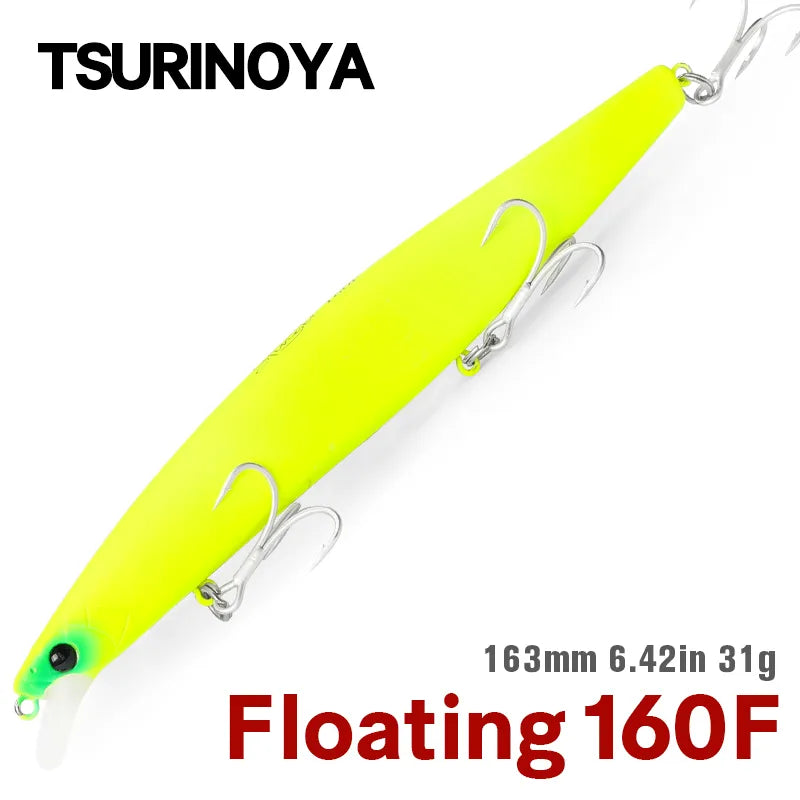 TSURINOYA 160F Floating Minnow DW110 STINGER 163mm 31g Hard Bait