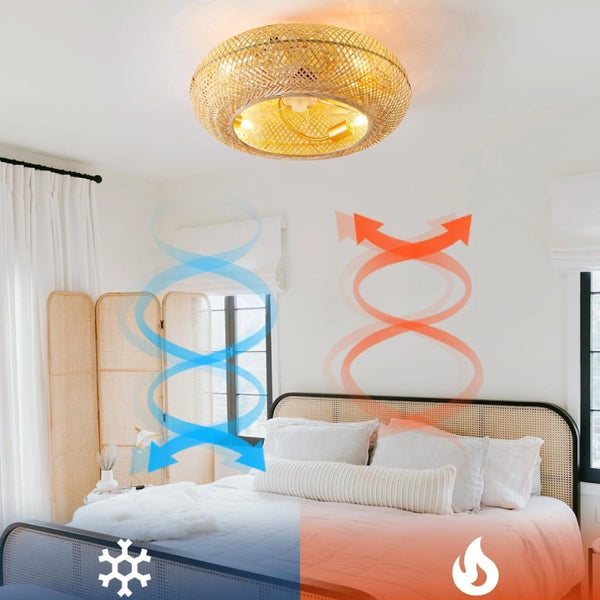 Bamboo Ceiling Fan With Light 10