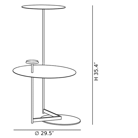 مصباح أرضي مسطح CAD