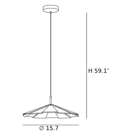Umbrella Wooden Pendant Light