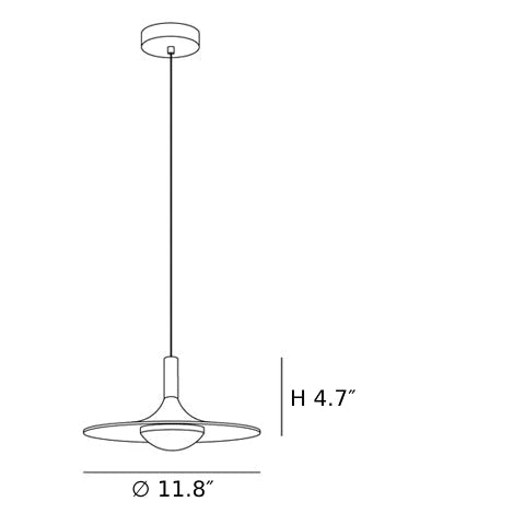 Wood Dish LED Pendant Light