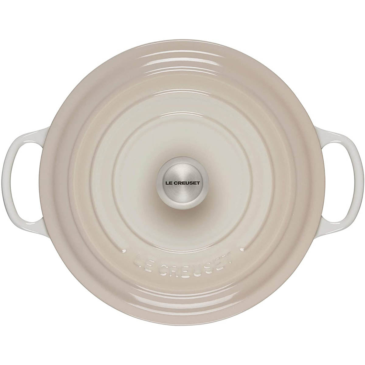 Le Creuset 6.75 qt. Signature Round Wide Oven with SS Knob - Meringue