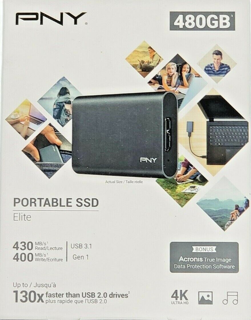 480GB PNY Portable SSD Elite
