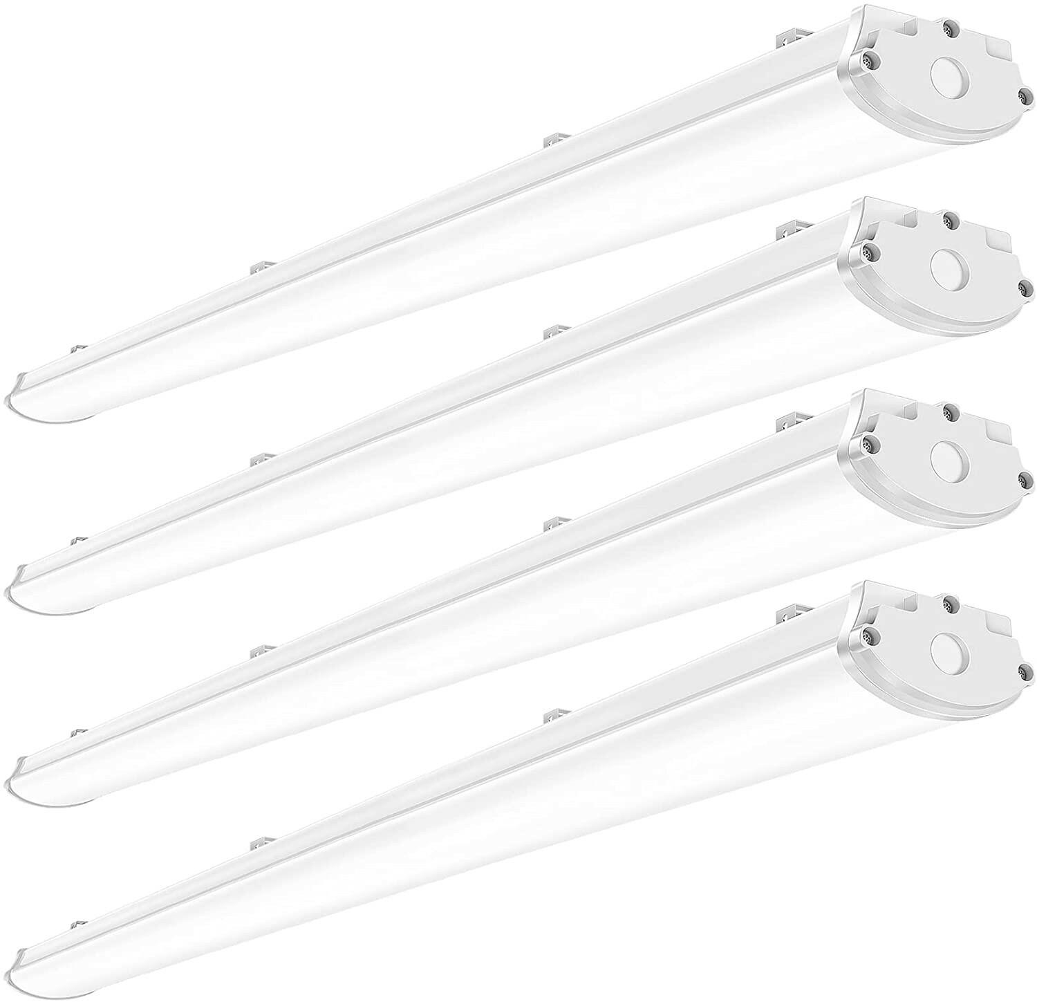 AntLux 8FT LED Vapor Tight Light, 100W 9000LM, 8 Foot LED Vapor Proof Light Fixture Outdoor Shop Lights, IP67 Waterproof LED Lights for Parking Garage Carport Car Wash, Freezer Light, Plug in, 4 Pack