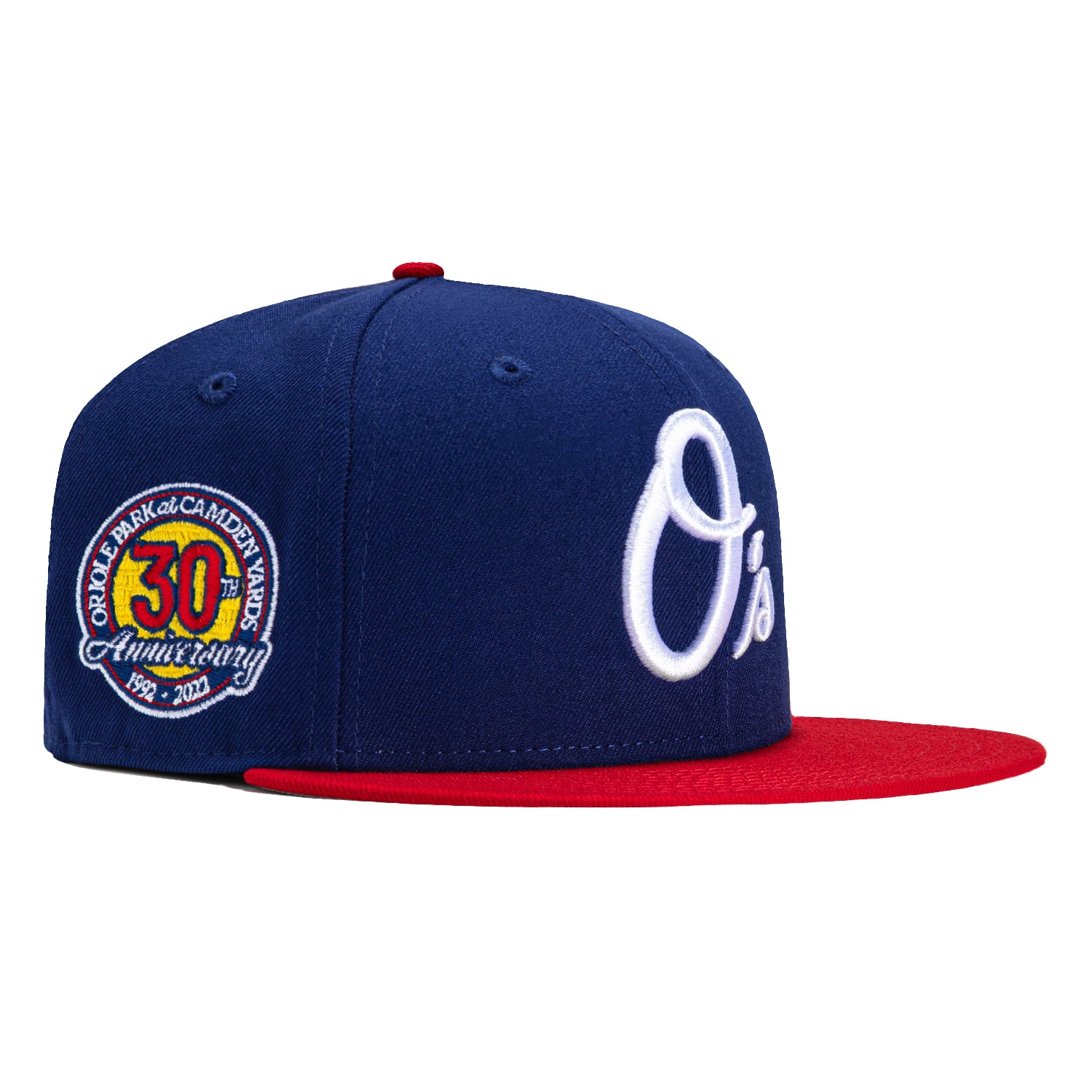 New Era 59Fifty Baltimore Orioles 30th Anniversary Patch Alternate Hat - Royal, Red