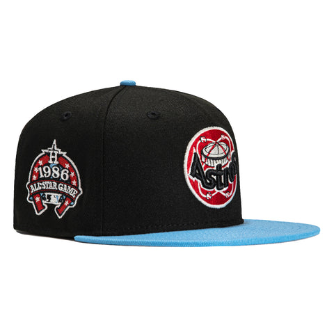 New Era 59Fifty Houston Astros 1986 All Star Game Patch Hat - Black, Light Blue, Red