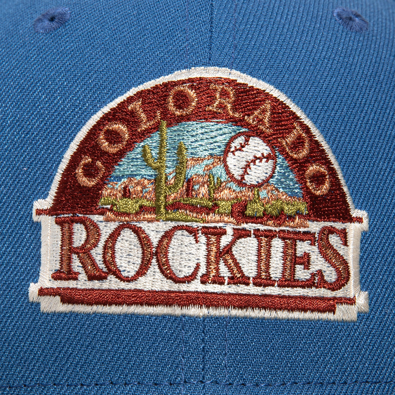 New Era 59Fifty Outdoors Colorado Rockies 30th Anniversary Patch Logo Hat - Indigo, Olive