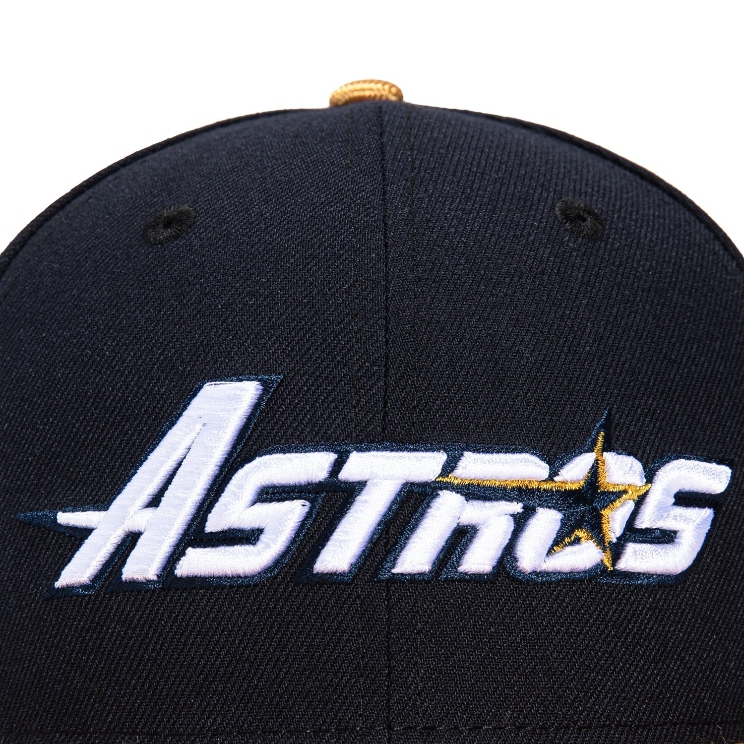 New Era 59Fifty Houston Astros Astrodome Patch Jersey Hat- Navy, Metallic Gold