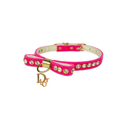 Dior-able Velvet Bow Dog Collar