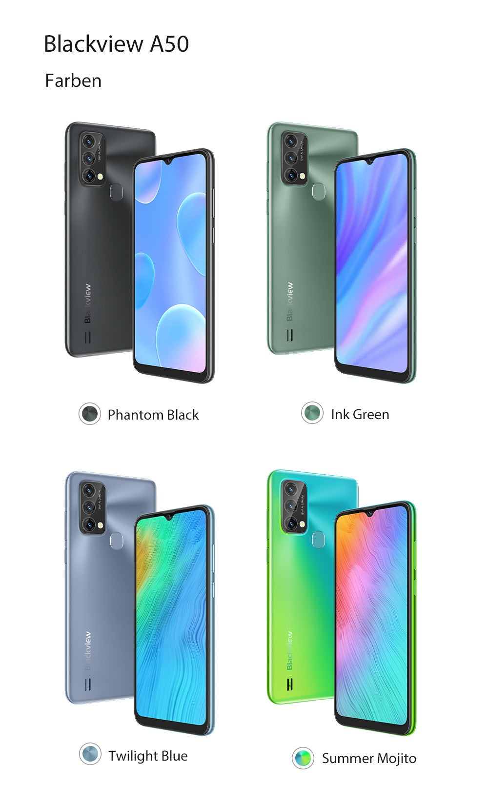 Blackview A50 Deutsch Visual
