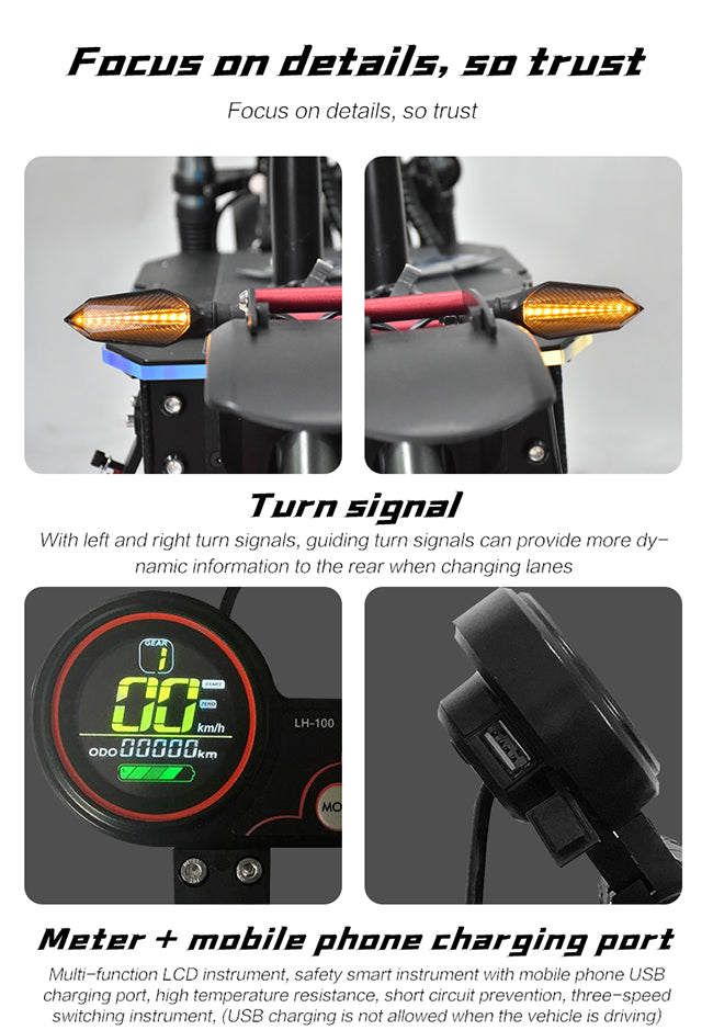 Rear Turning Light Electric Scooter