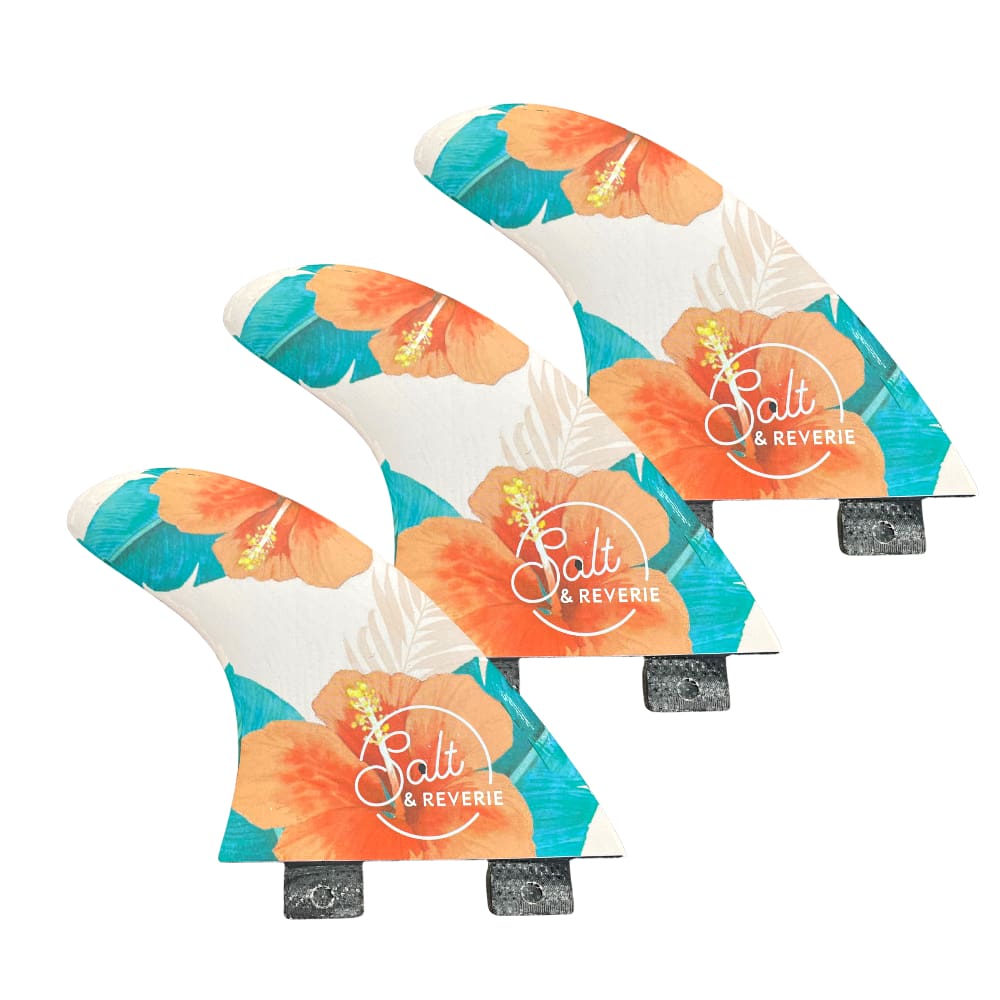 FCS FINS THRUSTER SET GLASS SMALL SALT & REVERIE