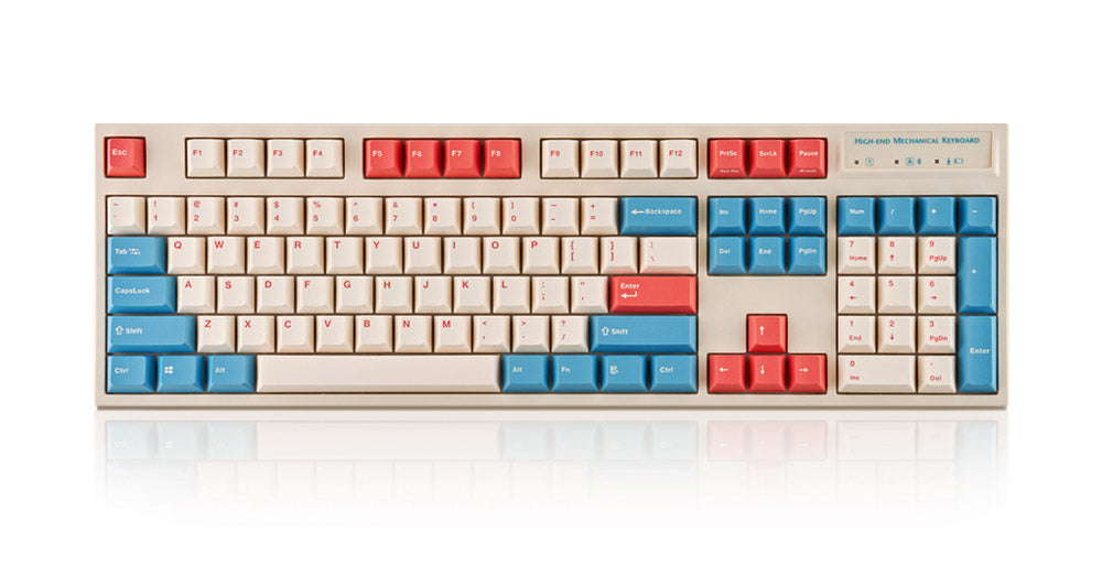 Leopold FC900RBT Coral/Blue Bluetooth PD Double Shot PBT Mechanical Keyboard