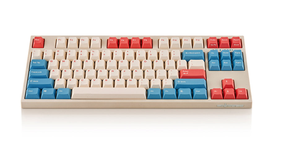 Leopold FC750RBT Coral/Blue Bluetooth TKL PD Double Shot PBT Mechanical Keyboard