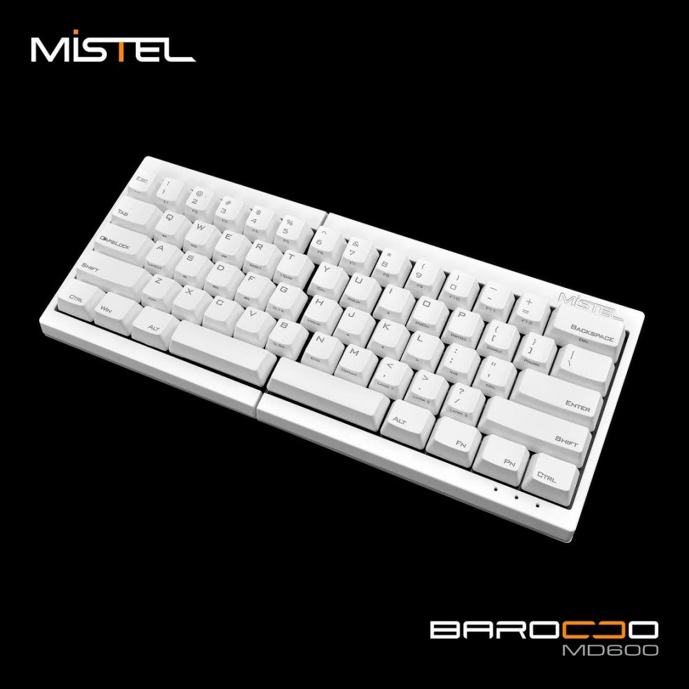 Mistel Barocco White 60% Laser Engraved PBT Mechanical Keyboard