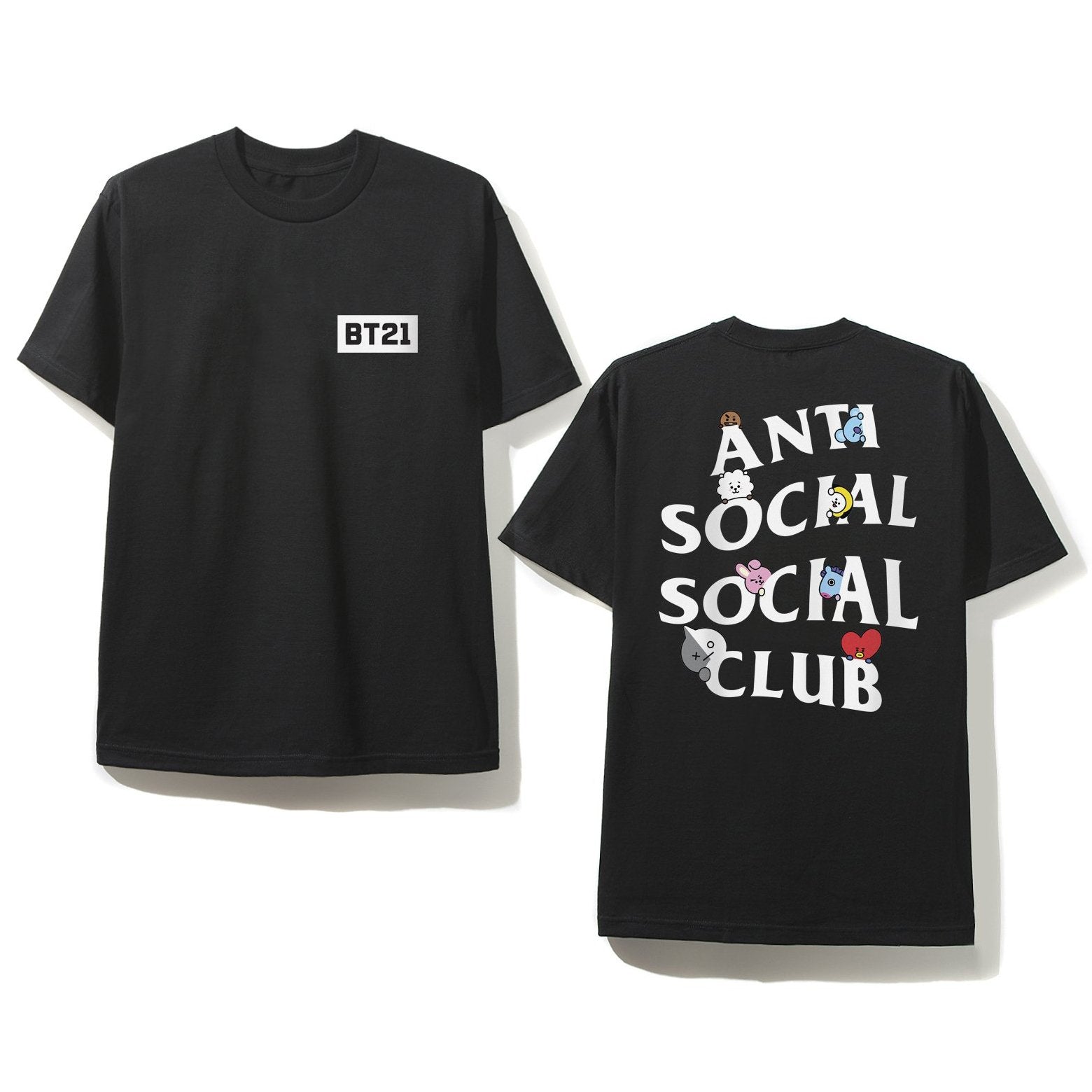 BTS x BT21 Anti Social Social Club Peekaboo T-Shirt