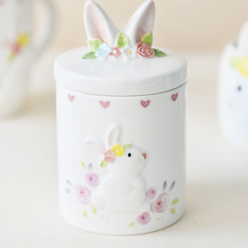 Pink Bunny Paradise Series Storage Jar