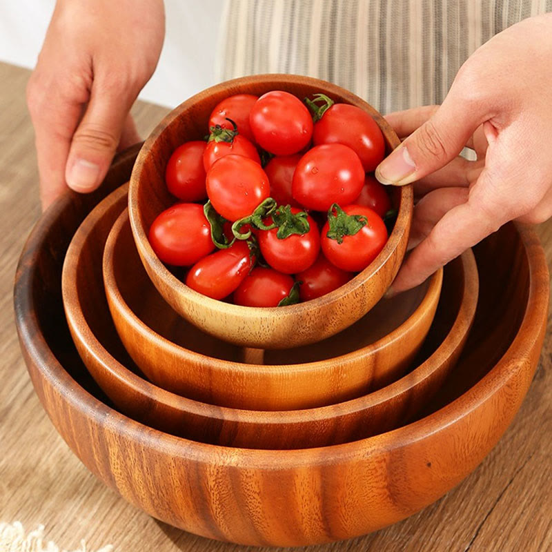 Acacia Oval Serving Bowls