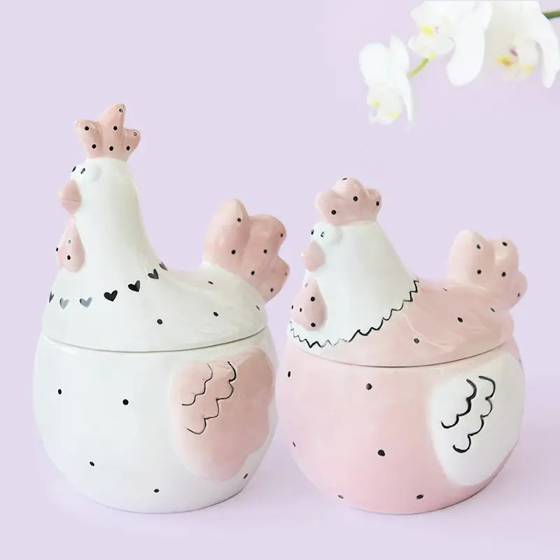 Pink Chicken Series Hen Storage Jar