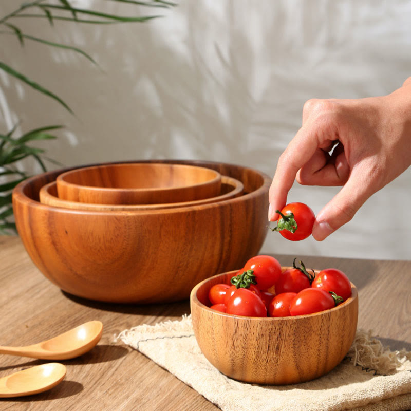 Acacia Oval Serving Bowls