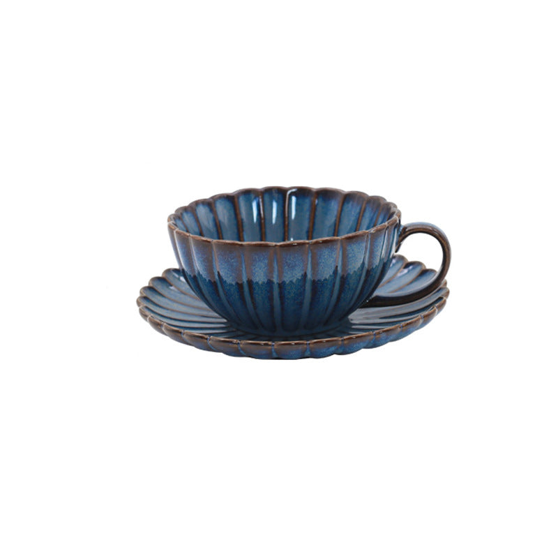 Ocean Blue Series Cups And Saucers Set