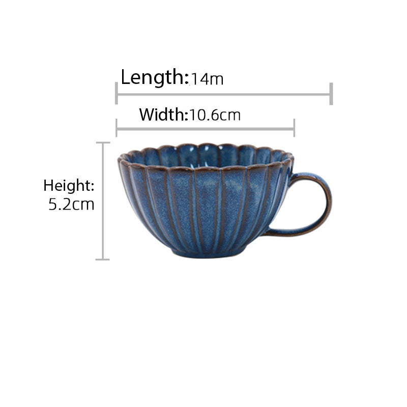 Ocean Blue Series Cups And Saucers Set