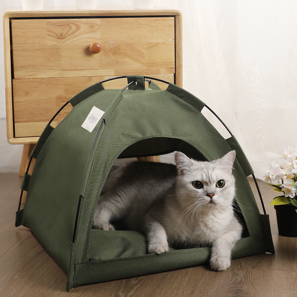 Cat Bed Cozy Nest Indoor Tent for Cats or Small Dogs or Cat Bed with Padded Cushion Kennel