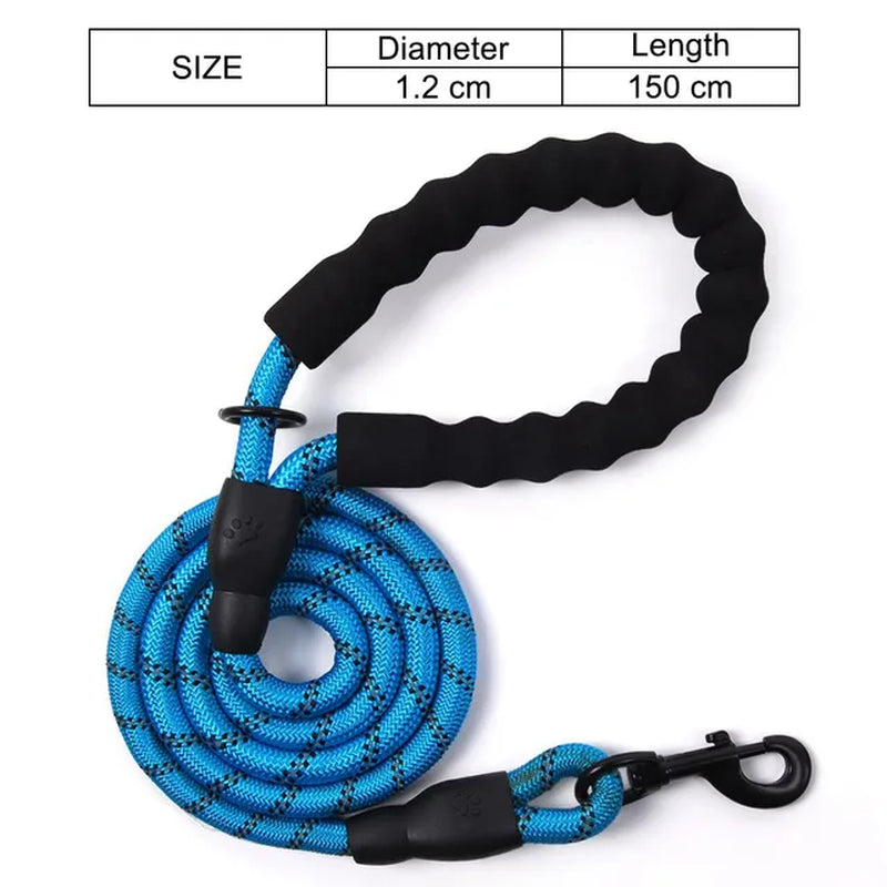 Dog Leash Rope Reflective Dog Leashes for Medium Large Dogs Running Durable Nylon Dog Leash Collar Harness Pet Leads Accessories