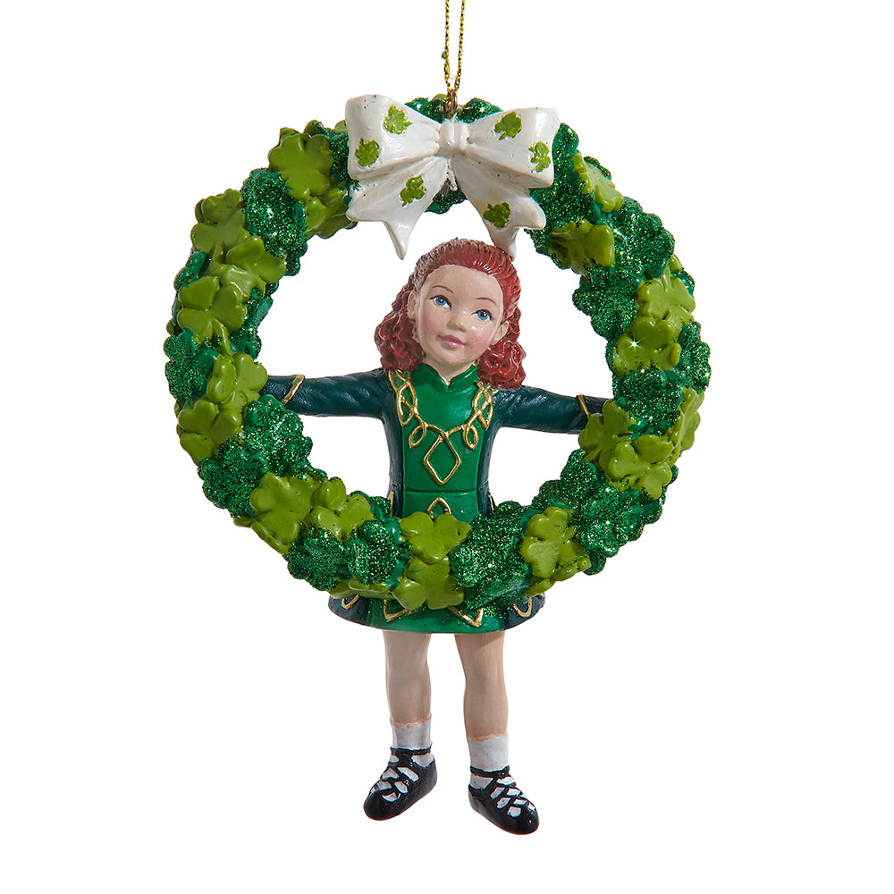 Irish Girl with Wreath Ornament 5