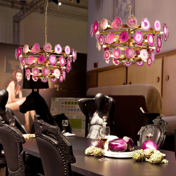 Agaat kroonluchter 3F