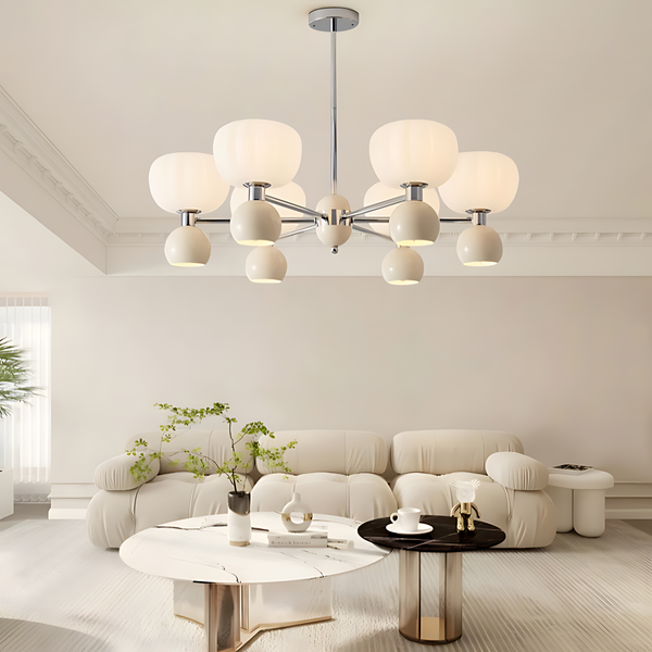 Lustre citrouille crème