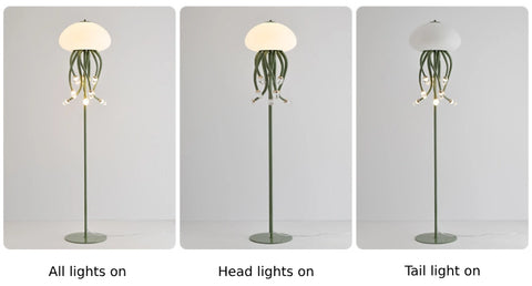Jellyfish Floor Lamp light on